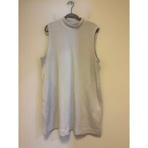Spanx AirEssentials Mock Neck Mini Dress Size White Cloud Pockets 2X